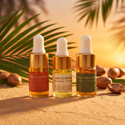 Beauty En Route - Organic Travel Oil Trio | Lash, Scalp & Cuticle Ritual